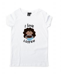Жіноча футболка I love coffee