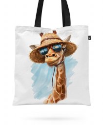 Авоська Жираф у літньому солом'яному капелюсі