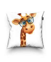 Подушка квадратна Жираф в окулярах