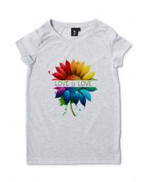 Жіноча футболка Love is Love Соняшник LGBT
