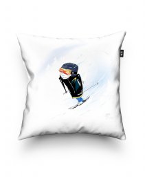 Подушка квадратна Веселый лыжник