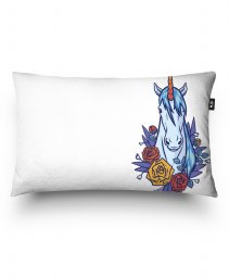 Подушка прямокутна Единорог в цветах