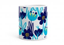 Чашка Голубые цветы