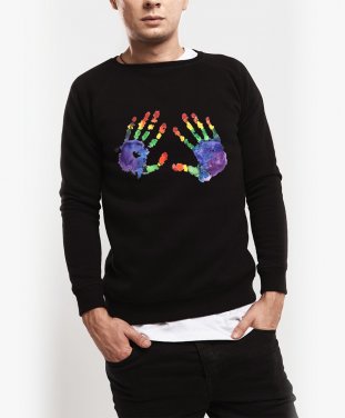 Чоловічий світшот Rainbow hand print