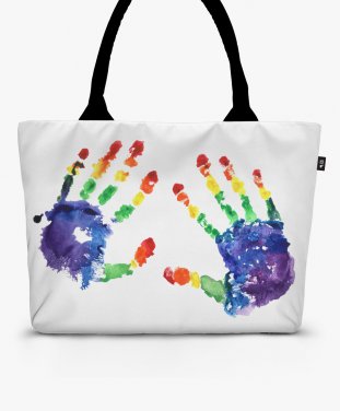 Шопер Rainbow hand print