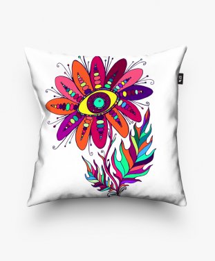 Подушка квадратна Sunny psychedelic flower