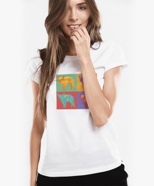 Жіноча футболка polygon colorfuf piggies
