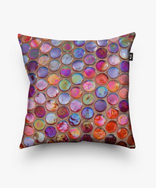 Подушка квадратна Разноцветная мозаика. Colorful mosaic