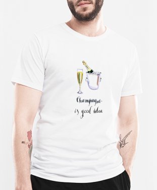 Чоловіча футболка Champagne is good idea