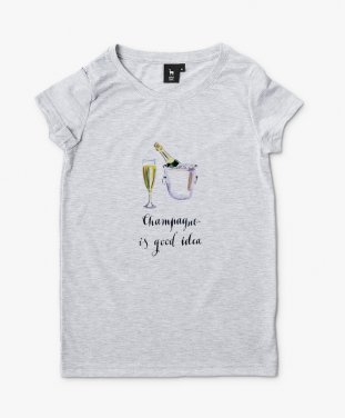 Жіноча футболка Champagne is good idea