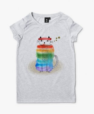 Жіноча футболка Думающий кот