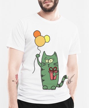 Чоловіча футболка Зеленый кот