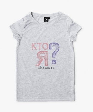 Жіноча футболка Who am I ? e