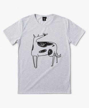Чоловіча футболка собака с бабочкой на носу