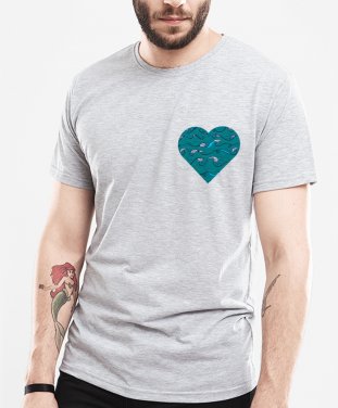 Чоловіча футболка С морем в сердце