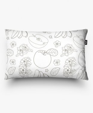 Подушка прямокутна яблочный паттерн