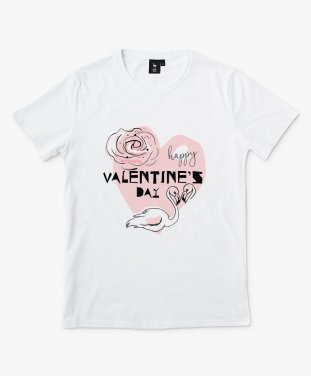 Чоловіча футболка Valentine's Day Flamingo