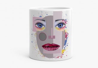 Чашка Абстрактный женский современный портрет