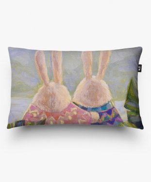 Подушка прямокутна Друзі Кролики