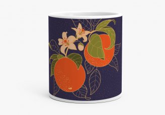 Чашка Цветущая ветка апельсина