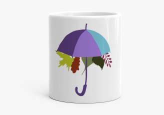 Чашка Зонтик с листьями