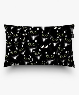 Подушка прямокутна Чорний кіт