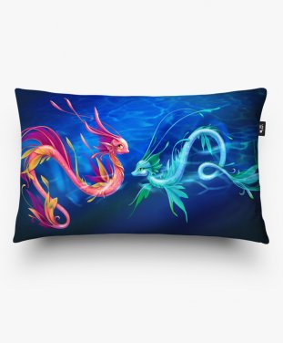 Подушка прямокутна Морские драконы