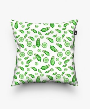 Подушка квадратна Cucumber pattern