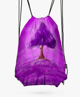 Рюкзак Фиолетовый фэнтези пейзаж дерево