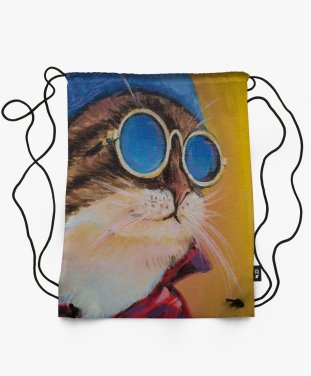 Рюкзак кот в синих очках