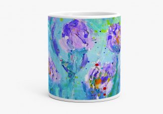 Чашка Цветы Крокусы
