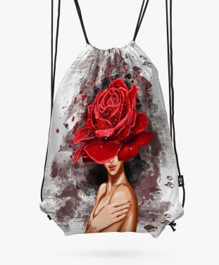Рюкзак Девушка с большой розой на голове