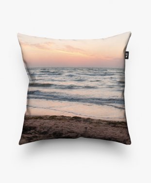 Подушка квадратна закат на море