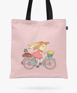 Авоська Кролик на велосипеді