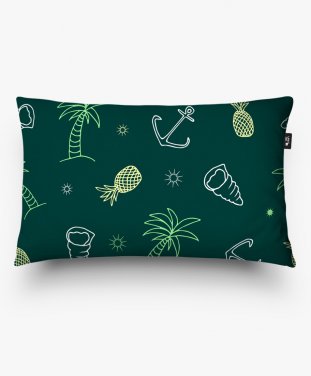 Подушка прямокутна Пальма і ананас