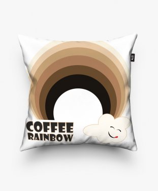 Подушка квадратна Coffee Rainbow