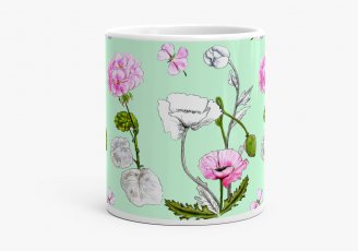 Чашка Полевые цветы и герань