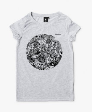 Жіноча футболка Seashells - Ракушки, цикада и коты