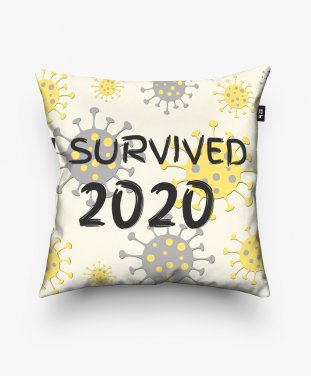Подушка квадратна I survived 2020