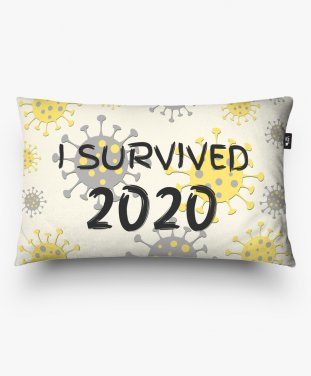 Подушка прямокутна I survived 2020