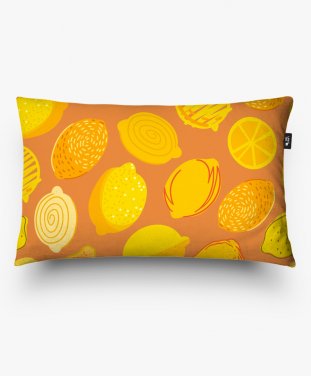 Подушка прямокутна Узор с лимонами
