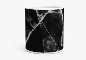 Чашка Абстрактный рисунок нитью на черном 3