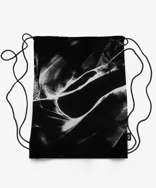 Рюкзак Абстрактный рисунок нитью на черном 4