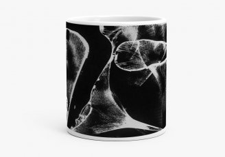 Чашка Абстрактный рисунок нитью на черном 7