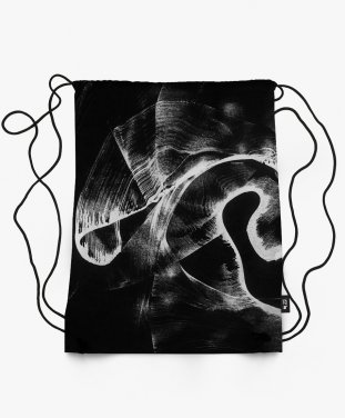 Рюкзак Абстрактный рисунок нитью на черном 8