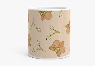 Чашка Узор с орхидеями