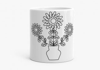 Чашка чашка з квітами
