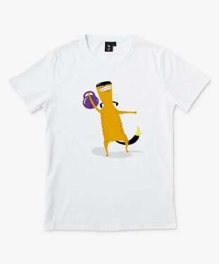 Чоловіча футболка Спортивный пес с гирей