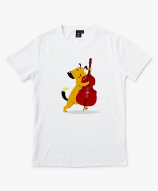 Чоловіча футболка пёс - музыкант