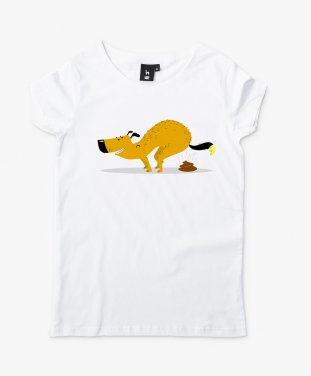 Жіноча футболка Пёс с какашкой